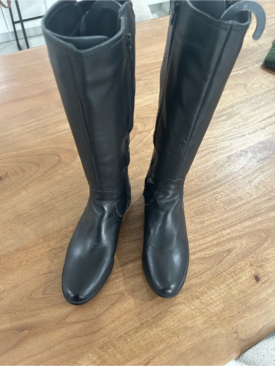 Minskiluxury Shoes - Classic Black Tall  Boots - Sleek Zip Riding Style